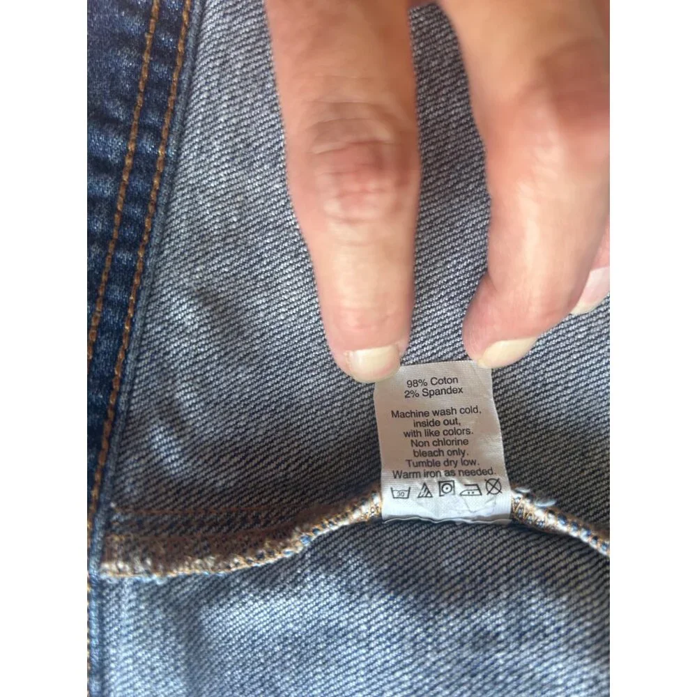 J. Crew Womens Lg Blue Cotton Denim Jacket Button Up Classic Trucker Medium Wash - Picture 8 of 9